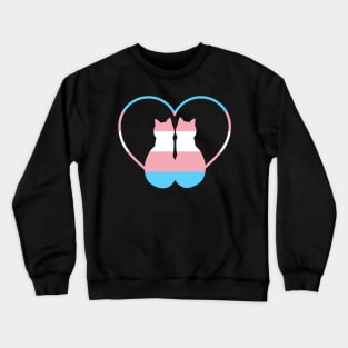 Cat Transgender Flag LGBT Pride Month Love Crewneck Sweatshirt